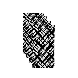 FABRIC TEXTILE PRODUCTS, INC. Polyester Geometric Square Napkin (Set of 12)