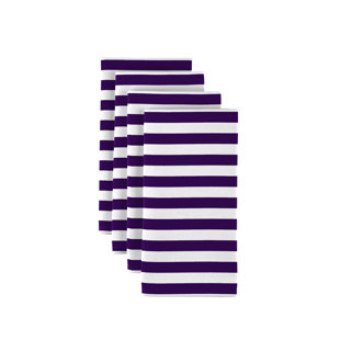 FABRIC TEXTILE PRODUCTS, INC. Polyester Striped Square Napkin (Set of 12)