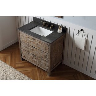 UNION RUSTIC Mabella 36'' Free Standing Single Bathroom Vanity with Stone Top