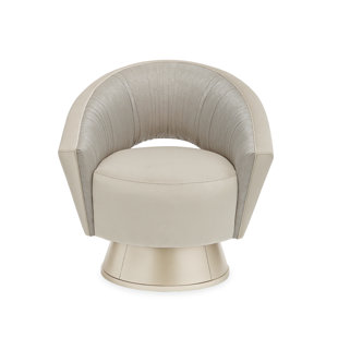 CARACOLE CLASSIC A Com-Pleat Turn Around Slipcovered Swivel Barrel Chair
