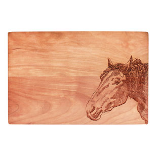 Susquehanna Glass Hey Neigh-bor Cherry Wood Cutting Board