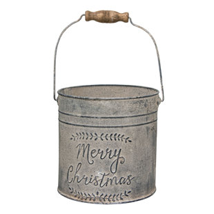 THE HOLIDAY AISLE® Canup Merry Christmas Metal Bucket