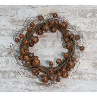 THE HOLIDAY AISLE® Rusty Bells 20" Twig Wreath