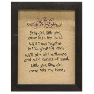 ZOOMIE KIDS Little Girl Sampler Wall Décor