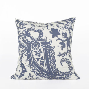 EXCLUSIVE FABRICS & FURNISHINGS Edina Paisley Cotton Pillow Cover (Set of 2)