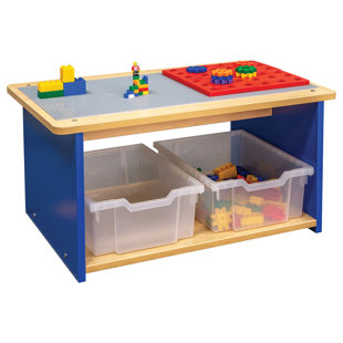 TOTMATE 1 -in-1 Rectangular Block Play Center Table