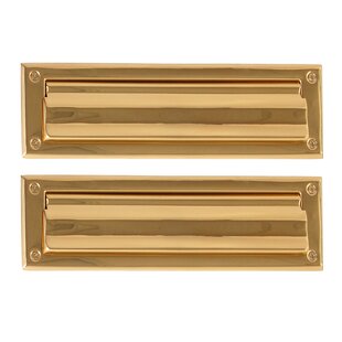 BRASS ACCENTS 13 in x 4 in Brass Mail Slot