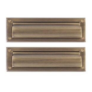 BRASS ACCENTS 13 in x 4 in Brass Mail Slot