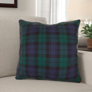 RENNIE & ROSE DESIGN GROUP Ornelas Plaid Cotton Reversible Throw Pillow