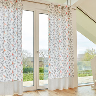 KRAFTKIDS Small Deer Eyelet Room Darkening Curtains (Set of 2)
