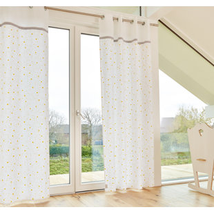 KRAFTKIDS Abgerundete Dreiecke Room Darkening Eyelet Curtain Pair (Set of 2)