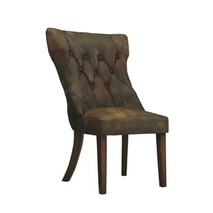 KINGSTOWN HOME Faux Leather Side Chair (Set of 2)