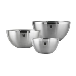 Tramontina Gourmet Double-Wall 3 Piece Stainless Steel Mixing Bowl Set