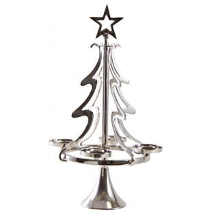 THE SEASONAL AISLE Christmas Tree Shape Metal Candelabra