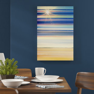 HIGHLAND DUNES "Sun Lit Streaks" Graphic Art Wrapped on Canvas