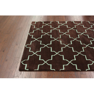 NULOOM Fancy Handmade Wool Mocha Rug