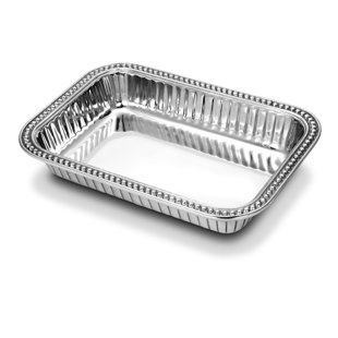 Wilton Armetale Flutes and Pearls Rectangular Baking Dish, 9-Inch-by-13-Inch