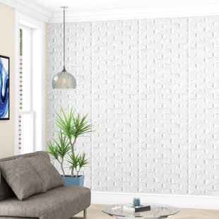 ORREN ELLIS Liljenquist 27.2" x 30.5" Peel and Stick Vinyl Wall Paneling in White