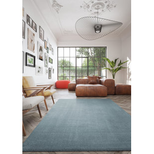 LONGWEAVE Macy Machine Washable Tufted Turquoise Rug