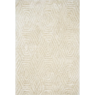 JUSTINA BLAKENEY X LOLOI Caspia Geometric Hand Tufted Ivory Area Rug