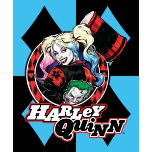 CROVER DC Comics Harley Quinn Diamonds Joker Blanket