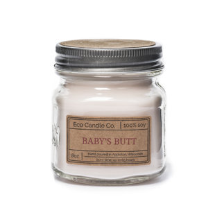 ECO CANDLE CO Baby's Butt Scented Jar Candle with Glass Holder