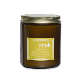 ECO CANDLE CO Refresh Pure Essential Oil Scented Jar Candle