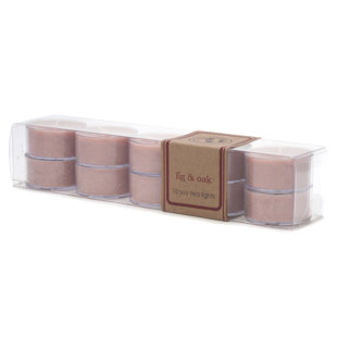 ECO CANDLE CO Fig And Oak Scented Tealight Candle with Plastic Holder