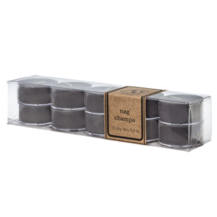 ECO CANDLE CO Nag Champa Scented Tealight Candle with Plastic Holder