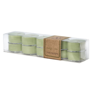 ECO CANDLE CO Sleigh Ride Scented Tealight Candle with Plastic Holder