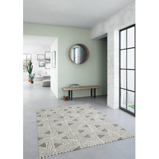 LONGWEAVE Xantippe Geometric Machine Woven Grey Area Rug