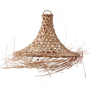 BAZAR BIZAR Mykonos 45cm H Bamboo/Rattan Bell Lamp Shade