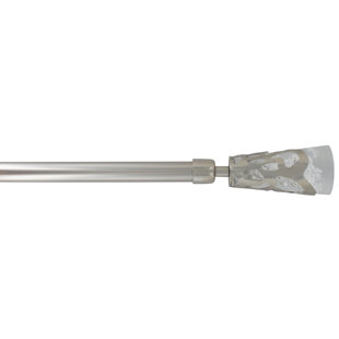 EVIDECO Luxury Steel Adjustable Single Curtain Rod