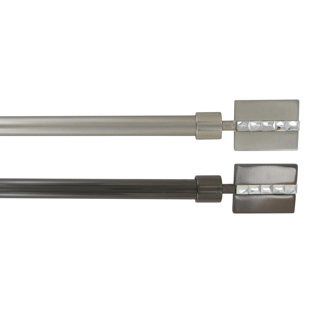 EVIDECO Excelsior Steel Adjustable Single Curtain Rod