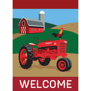 HARPER ORCHARD Gennoviva Double Sided 42'' H x 29'' W Burlap House Flag