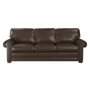 WESTLAND AND BIRCH Odessa 90'' Leather Sleeper Sofa