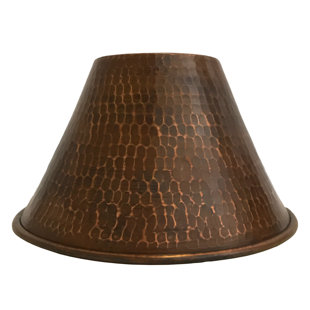 DAKOTA FIELDS Hammered Copper 7" Cone Pendant Light Shade