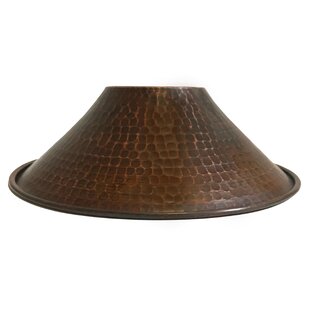 PREMIER COPPER PRODUCTS Hand Hammered Cone Pendant Light 9" Metal Empire Lamp Shade