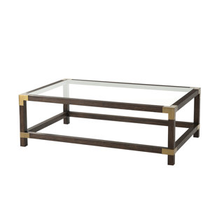 THEODORE ALEXANDER TA Studio Glass Top Coffee Table
