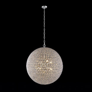 HOUSE OF HAMPTON® Adalbert 19.8-Inch 8 - Light Crystal Globe Chandelier