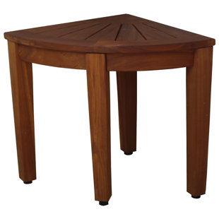 AQUA TEAK Kai 15.5'' W Teak Corner Shower Bench