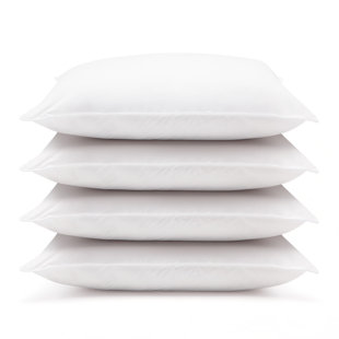 DOWNLITE Medium Polyfill Pillows 4 Pack (Set of 4)