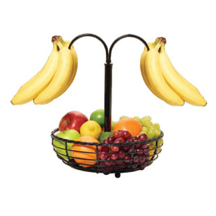 Gourmet Basics by Mikasa Rope Fruit Basket with Double Banana Hook