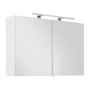 BELFRY BATHROOM Viva 100cm x 62cm Surface Mount Mirror Cabinet with LED Lighting
