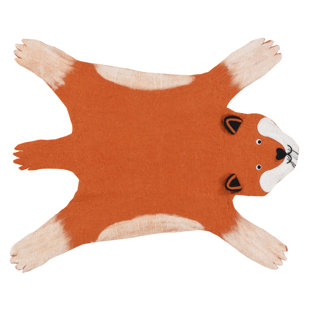 THEKO Animal Print Hand Woven 100 X 125cm Area Rug