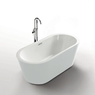 JADE BATH Serenity 62'' x 31.5'' Freestanding Soaking Acrylic Bathtub