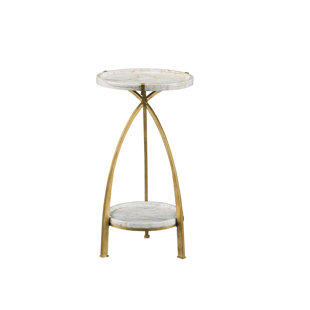 LILLIAN AUGUST Cosmos Marble Tray Top End Table