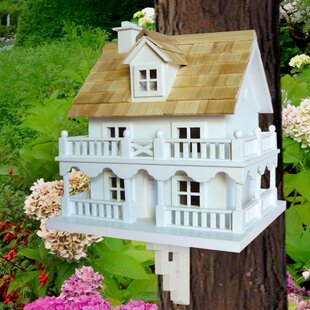 HOME BAZAAR Classic Series Novelty Cottage 11 in x 10 in x 9 in Birdhouse