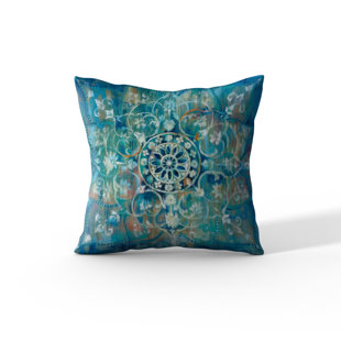 EPIC GRAFFITI Geometric Velvet Reversible Throw Pillow