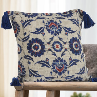 RAJANI HOME Tassels Cotton Throw Pillow